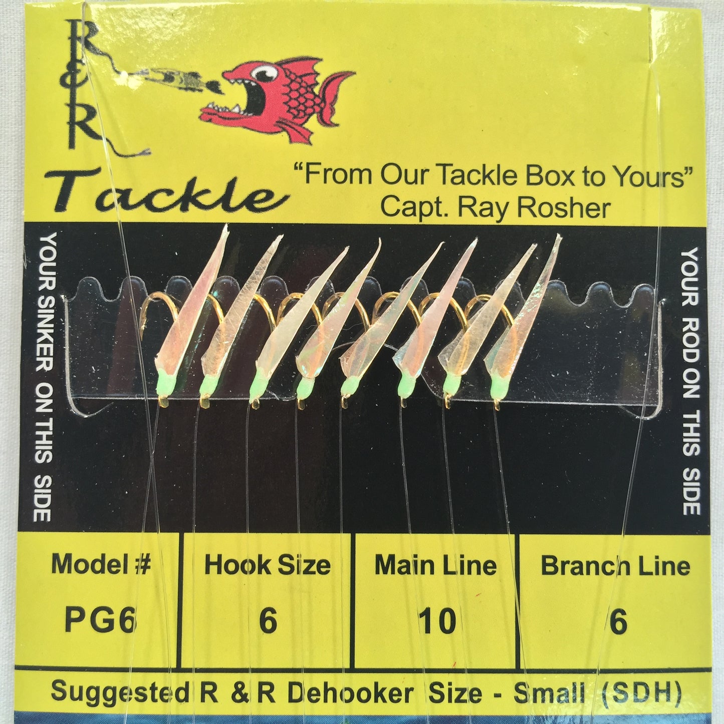 PG Mono Bait Rigs - with fish skin & green heads