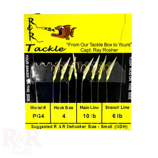 PG Mono Bait Rigs - with fish skin & green heads - R&R Tackle Co. | Premium Saltwater Fishing Tackle