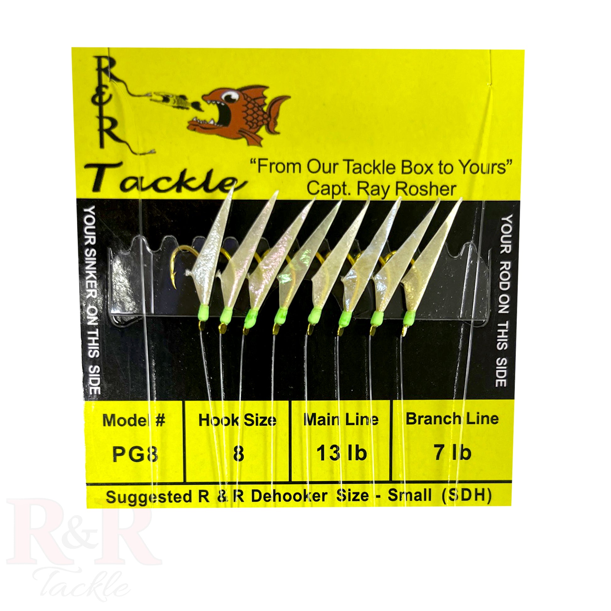 PG Mono Bait Rigs - with fish skin & green heads - R&R Tackle Co. | Premium Saltwater Fishing Tackle