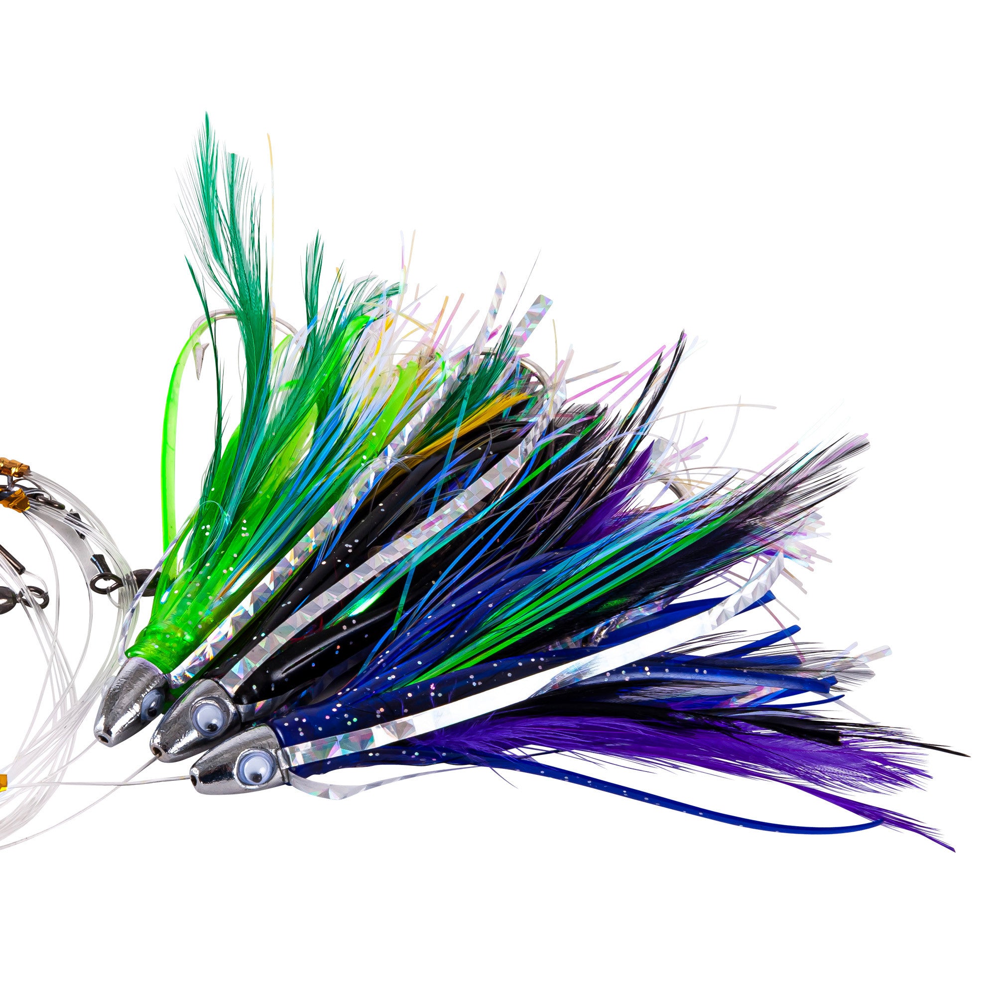 Load video: This lure is primarily designed to catch tunas, mahi mahi in the 5 to 25lb range but will catch larger tunas, mahi mahi or dorado, wahoo, kingfish, marlin and more if rigged with heavier leader or wire leader.